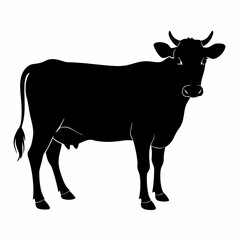 silhouette of a cow vector