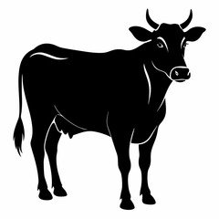 silhouette of a cow vector