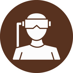 Vr Headset  Glyph Circle Icon
