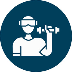 Boxing  Glyph Circle Icon