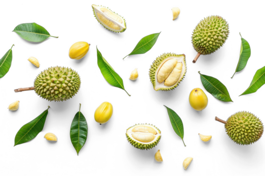 Fresh Durian and Jackfruit Pattern
