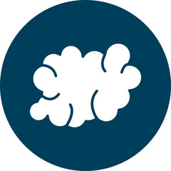 Fog  Glyph Circle Icon