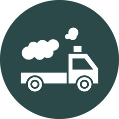Truck  Glyph Circle Icon