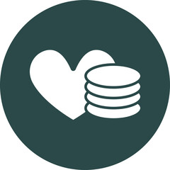 Donations  Glyph Circle Icon