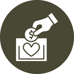 Charity  Glyph Circle Icon