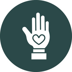 Kindness  Glyph Circle Icon