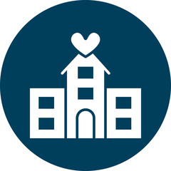Hospital  Glyph Circle Icon