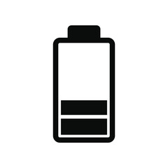 battery icon low vector design on white background