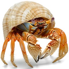 Hermit Crab on White Background