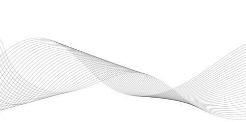 Abstract wave and curved blend lines on transparent background. Sound, music, volume background. Design for brochure, flyer, banner, template, wallpaper background and many more.