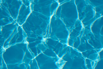 Blue pool water ripples