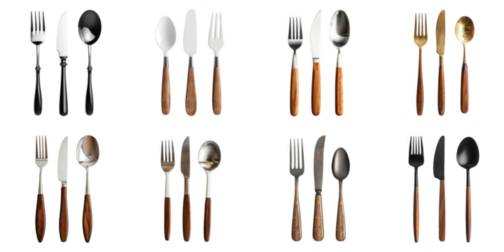 Modern kitchenware png set collection in 3d transparent no background. - Powered by Adobe