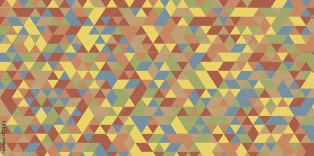 Aufkleber Abstract colorful Seamless triangular pattern background. Pattern with random colored Diamonds Generative Art background  Art, Multi Colored, Party Social Event Vector design and modern art template.