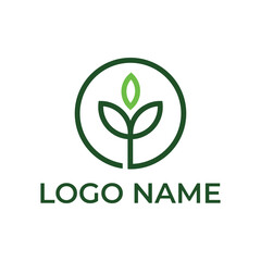 Modern natural logo design vector for business and company
