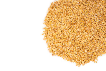 Oat-flakes isolated on a white background.
