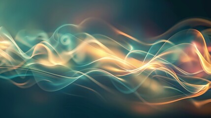 Naklejka premium Glowing abstract background with delicate light flares, evoking a sense of calm and ethereal beauty