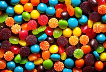 Fototapeta premium vibrant bowl filled colorful hard candies sweet treats decor, rainbow, lgbtq, lgbt, pride, love, equality, sugar, dessert, confectionery, snack, multicolored,