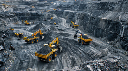 A Tongli Heavy Industry TLD90 wide-body mining truck drives on the work surface, with an excavator shoveling rock