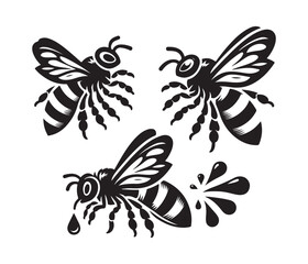 bee clipart vector design,awesome hiking svg,high resolution printable hiking atwork