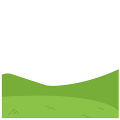 Green Field Illustration. Spring background.