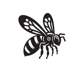 Obraz premium bee clipart vector design,awesome hiking svg,high resolution printable hiking atwork