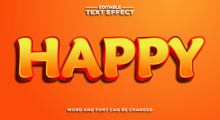 HAPPY 3d text effect
