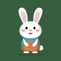 Cute rabbit Farm animal icon