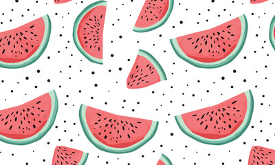 watermelon seamless pattern vector background .