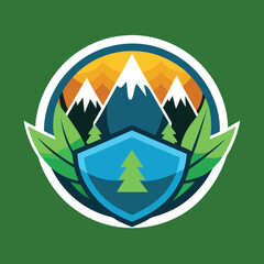 environment logo illustration on solid background