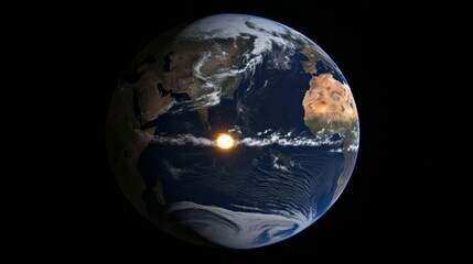 Fototapeta premium Celestial alignment sun, moon, and earth in beautiful harmony in the vast expanse of space