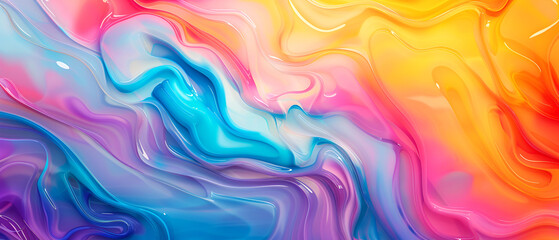 Obraz premium Abstract colorful wave background ,Abstract marbled acrylic paint ink painted waves, painting texture, colorful background