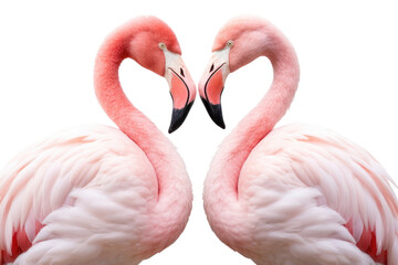 Flamingo standing on salt island The bright pink fur contrasts with the reflective white salt. salt-stained feathers and the barren landscape