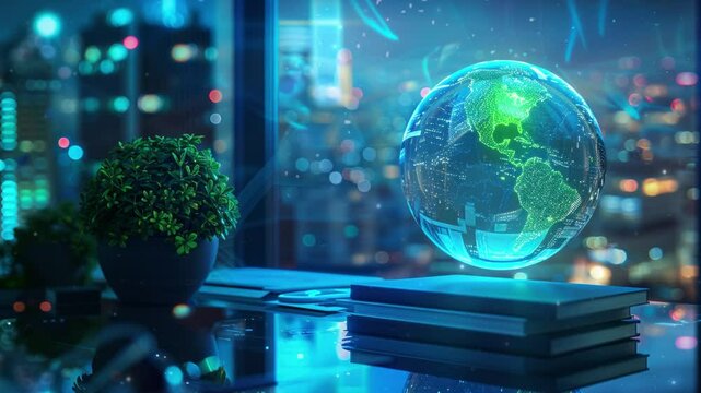 A corporate report highlighting ESG (Environmental, Social, Governance) metrics within the green energy sector, showcasing sustainable business practices in the renewable energy industry