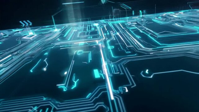 Abstract Circuit Board Technology Background.generative ai