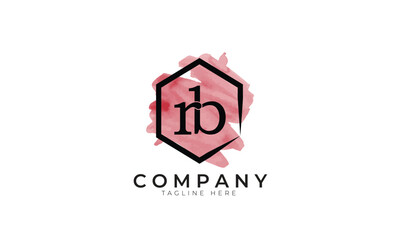 RB logo, Brand logo, Craft logo, Clothing logo, Water color logo