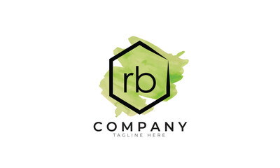 RB logo, Brand logo, Craft logo, Clothing logo, Water color logo