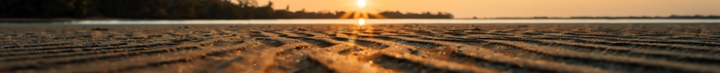 Vivid imagery of a tropical beach at sunset