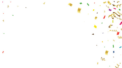 Color Confetti Isolated On White Background. Celebrate Vector Illustration