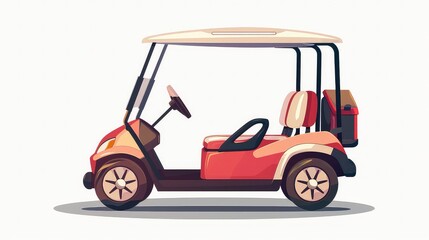 powered electric buggy transport golf used isolated also hotel guests resort illustration d cart car transportation vehicle sport leisure vacation holiday.