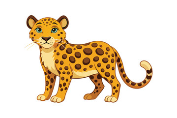 Cartoon leopard isolated vector