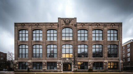 Obraz premium cloudy gray brick