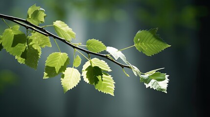 branches birch leaf