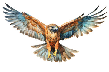 Fototapeta premium PNG Majestic hawk soaring wings spread