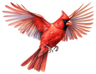 Fototapeta premium PNG Flying Cardinal cardinal bird animal.