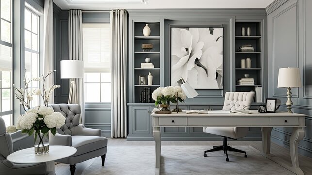 sophisticated gray office