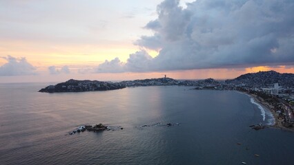 DRONE PHOTOGRAPHY IN ACAPULCO BAY, GUERRERO, MEXICO