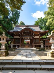 Fototapeta premium Traditional Japanese Shinto Shrine Building