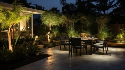 Obraz premium garden outdoor led lighting