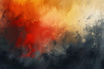 Fototapeta premium Fiery Nebula Over Water