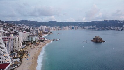 DRONE PHOTOGRAPHY IN ACAPULCO BAY, GUERRERO, MEXICO